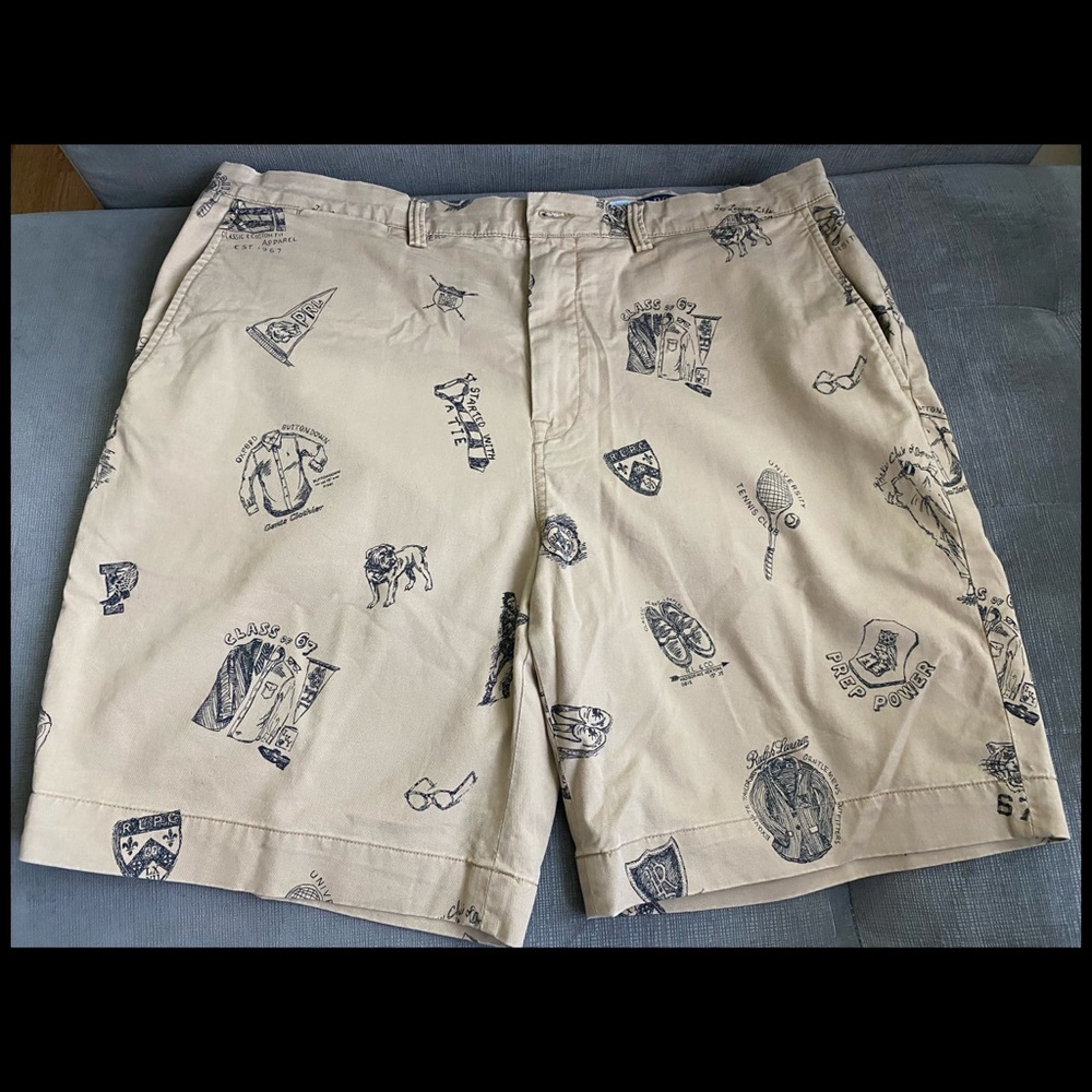 Polo Ralph Lauren Khaki Graphic Shorts